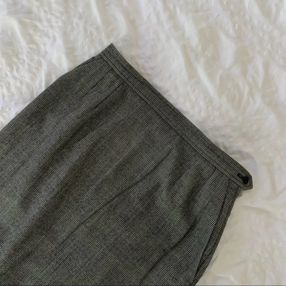 Vintage YSL Black Tweed Pencil Skirt Houndstooth Yves Saint Laurent 90s - Picture 13 of 13